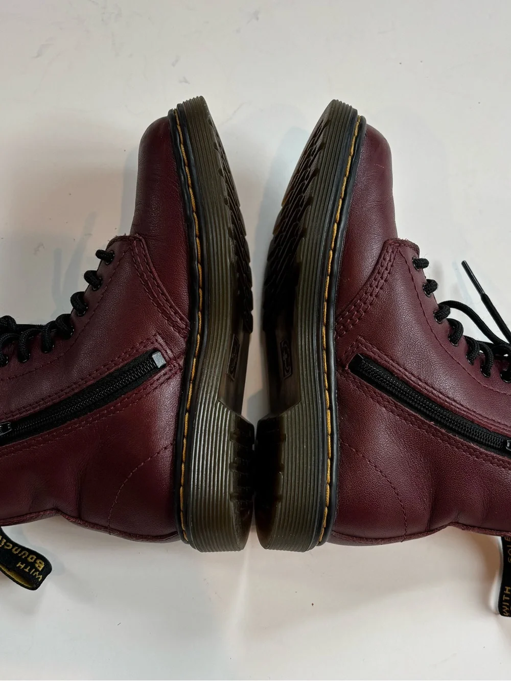 Dr Marten 1460T Burgundy Lace Up/Zip Up Combat Boots Toddler Girl Size 10